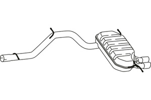 Rear muffler in the group  at  Professional Parts Sweden AB (P57026)