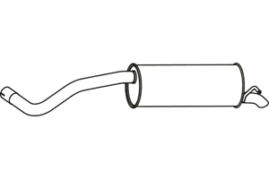 Rear muffler in the group Exhaust parts / Exhaust muffler & kits at  Professional Parts Sweden AB (P57028)