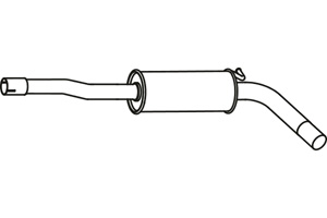 Intermediate muffler in the group Exhaust parts / Exhaust muffler & kits at  Professional Parts Sweden AB (P57030)