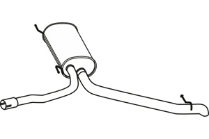 Rear muffler in the group Exhaust parts / Exhaust muffler & kits at  Professional Parts Sweden AB (P57035)