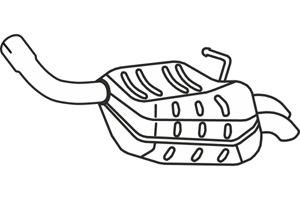 Rear muffler in the group Exhaust parts / Exhaust muffler & kits at  Professional Parts Sweden AB (P57044)