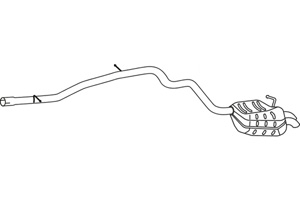 Rear muffler in the group Exhaust parts / Exhaust muffler & kits at  Professional Parts Sweden AB (P57045)