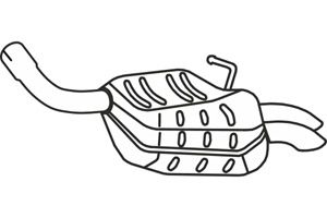 Rear muffler in the group Exhaust parts / Exhaust muffler & kits at  Professional Parts Sweden AB (P57047)