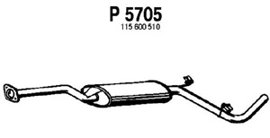 Intermediate muffler in the group  at  Professional Parts Sweden AB (P5705)