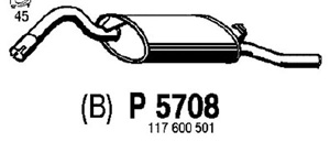 Rear muffler in the group  at  Professional Parts Sweden AB (P5708)