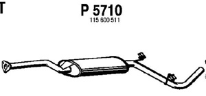 Intermediate muffler in the group  at  Professional Parts Sweden AB (P5710)