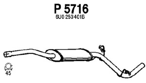 Intermediate muffler in the group  at  Professional Parts Sweden AB (P5716)