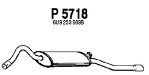 Rear muffler i gruppen Tillflligt dolda artiklar hos  Professional Parts Sweden AB (P5718)