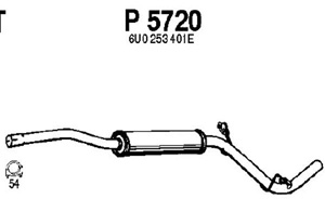 Intermediate muffler in the group  at  Professional Parts Sweden AB (P5720)