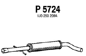 Intermediate muffler in the group  at  Professional Parts Sweden AB (P5724)