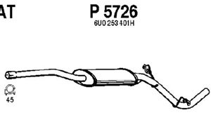 Intermediate muffler in the group  at  Professional Parts Sweden AB (P5726)