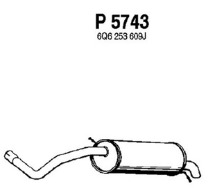 Rear muffler in the group  at  Professional Parts Sweden AB (P5743)