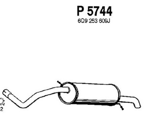 Rear muffler in the group  at  Professional Parts Sweden AB (P5744)