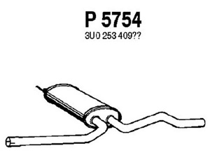 Intermediate muffler in the group  at  Professional Parts Sweden AB (P5754)