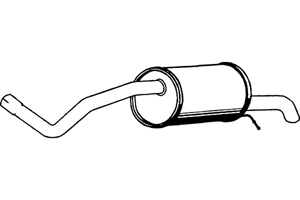 Rear muffler in the group Exhaust parts / Exhaust muffler & kits at  Professional Parts Sweden AB (P5758)