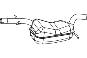 Intermediate muffler in the group Exhaust parts / Exhaust muffler & kits at  Professional Parts Sweden AB (P5784)