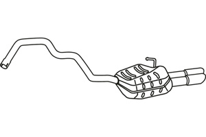 Rear muffler in the group Exhaust parts / Exhaust muffler & kits at  Professional Parts Sweden AB (P5793)