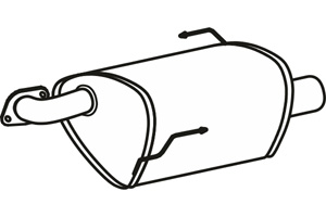 Rear muffler in the group Exhaust parts / Exhaust muffler & kits at  Professional Parts Sweden AB (P60006)