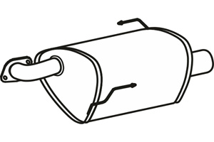 Rear muffler in the group Exhaust parts / Exhaust muffler & kits at  Professional Parts Sweden AB (P60008)