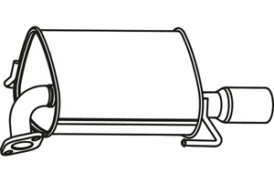 Rear muffler in the group Exhaust parts / Exhaust muffler & kits at  Professional Parts Sweden AB (P60011)