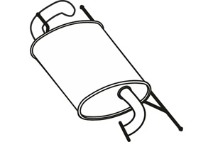 Rear muffler in the group Exhaust parts / Exhaust muffler & kits at  Professional Parts Sweden AB (P60019)