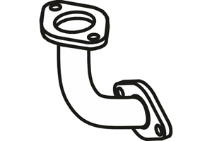 Front pipe in the group Exhaust parts / Exhaust muffler & kits at  Professional Parts Sweden AB (P62001)