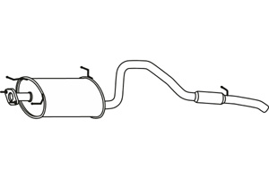 Rear muffler i gruppen Tillflligt dolda artiklar hos  Professional Parts Sweden AB (P62002)