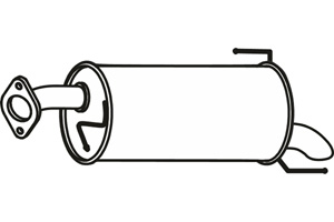 Rear muffler in the group Exhaust parts / Exhaust muffler & kits at  Professional Parts Sweden AB (P62009)