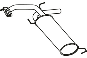 Rear muffler in the group  at  Professional Parts Sweden AB (P62014)