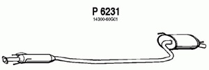 Rear muffler i gruppen Tillflligt dolda artiklar hos  Professional Parts Sweden AB (P6231)