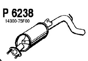 Rear muffler in the group  at  Professional Parts Sweden AB (P6238)