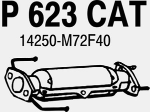 Catalytic converter in the group  at  Professional Parts Sweden AB (P623CAT)