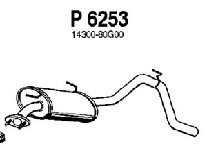 Rear muffler i gruppen Tillflligt dolda artiklar hos  Professional Parts Sweden AB (P6253)