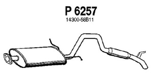 Rear muffler in the group  at  Professional Parts Sweden AB (P6257)