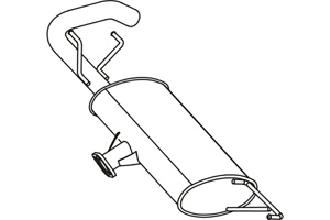 Rear muffler in the group  at  Professional Parts Sweden AB (P6286)