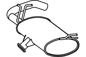 Rear muffler in the group  at  Professional Parts Sweden AB (P6290)