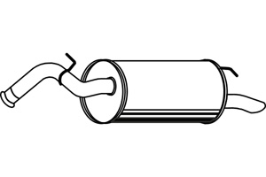 Rear muffler in the group  at  Professional Parts Sweden AB (P6515)