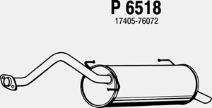 Rear muffler in the group Exhaust parts / Exhaust muffler & kits at  Professional Parts Sweden AB (P6518)
