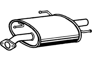 Rear muffler in the group  at  Professional Parts Sweden AB (P6523)