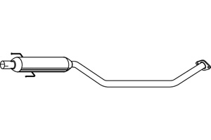 Intermediate muffler in the group  at  Professional Parts Sweden AB (P6559)