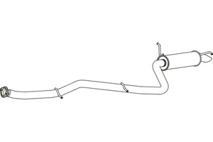 Rear muffler in the group  at  Professional Parts Sweden AB (P6566)
