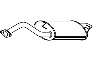 Rear muffler in the group Exhaust parts / Exhaust muffler & kits at  Professional Parts Sweden AB (P66001)