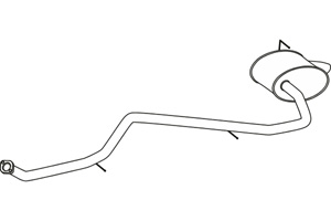 Rear muffler in the group Exhaust parts / Exhaust muffler & kits at  Professional Parts Sweden AB (P66002)