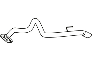 Rear pipe in the group Exhaust parts / Exhaust muffler & kits at  Professional Parts Sweden AB (P66010)