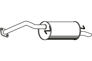 Rear muffler in the group Exhaust parts / Exhaust muffler & kits at  Professional Parts Sweden AB (P66012)