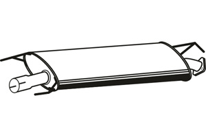 Intermediate muffler in the group Exhaust parts / Exhaust muffler & kits at  Professional Parts Sweden AB (P66018)