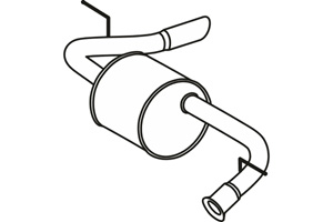 Rear muffler in the group  at  Professional Parts Sweden AB (P66023)