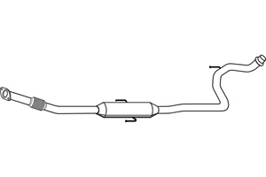 Intermediate muffler in the group Exhaust parts / Exhaust muffler & kits at  Professional Parts Sweden AB (P66024)