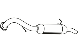Rear muffler in the group Exhaust parts / Exhaust muffler & kits at  Professional Parts Sweden AB (P66029)