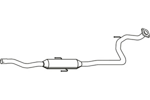 Intermediate muffler in the group Exhaust parts / Exhaust muffler & kits at  Professional Parts Sweden AB (P66033)